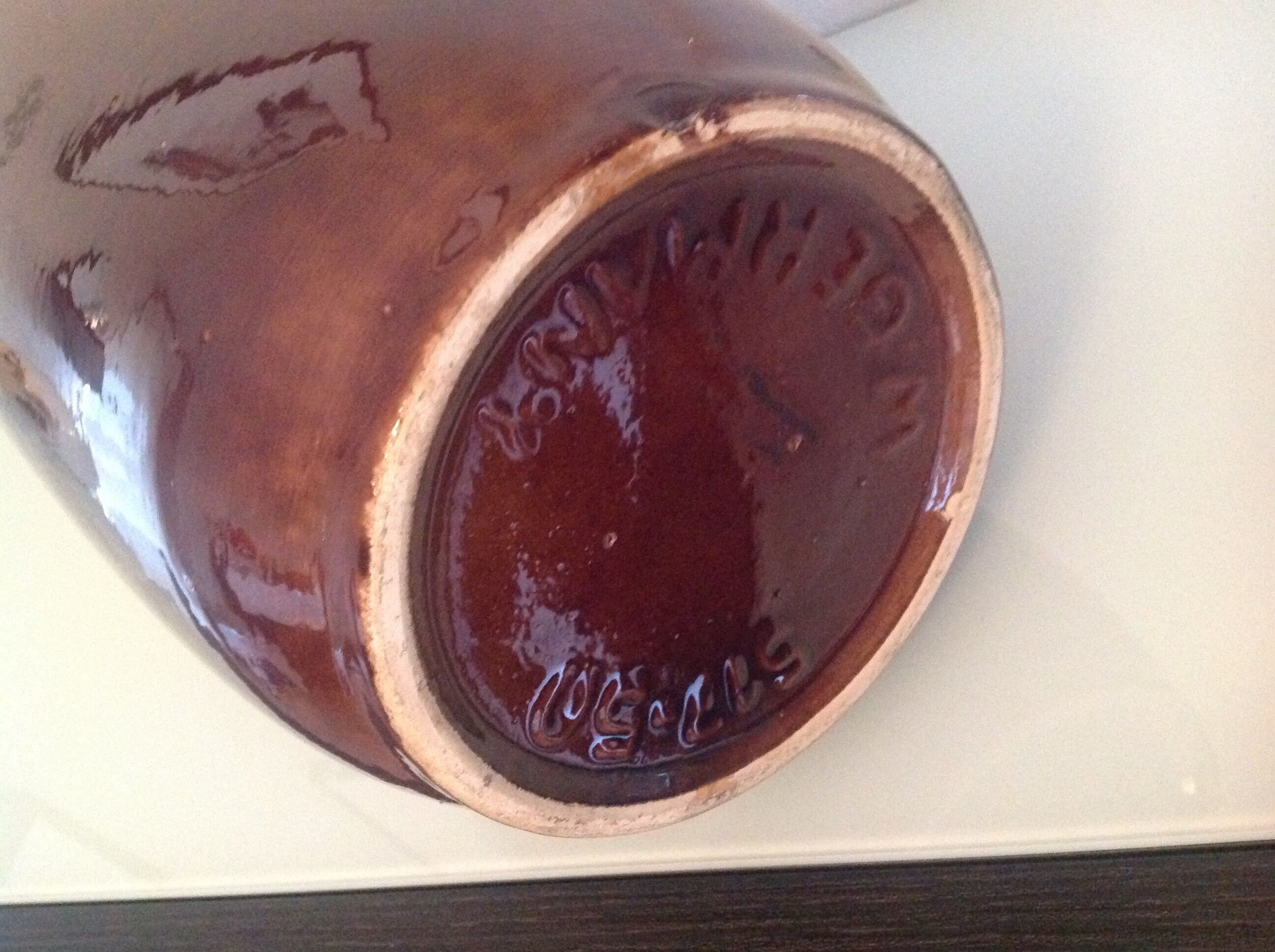 Vase vintage orange and Brown Fat Lava Scheurich