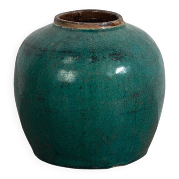 Vase rond vert ancien (c.1820) #28