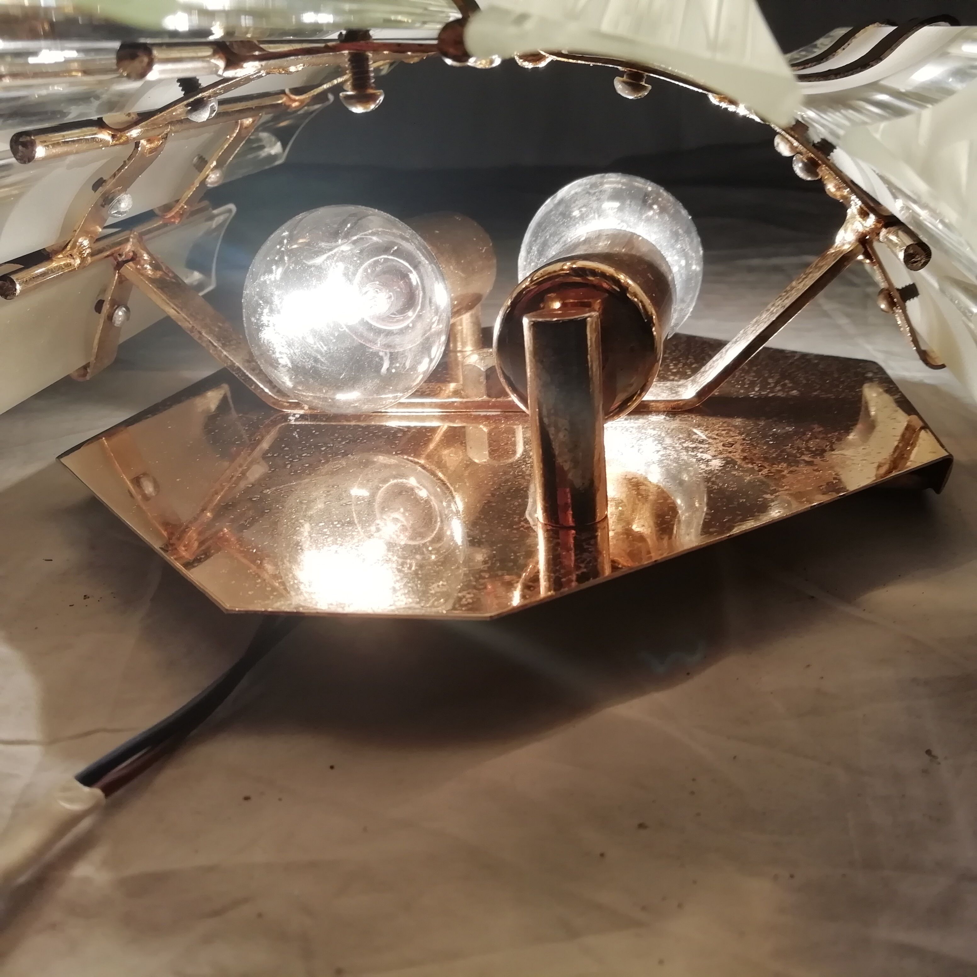 Glass wall sconce "Paolo Venini". 1970s