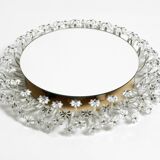 Mid Century Münchner Zier-Form flower mirror illuminated by Schöninger