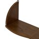 Vintage wooden wall shelve rack bookshelf in oak wood minimalist