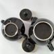 Teapot and sugar bowl Villeroy & Boch model Biarritz glossy black