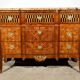 Rosewood and Mahogany chest of drawers, Louis XV / Louis XVI Transition style – Late 19th century