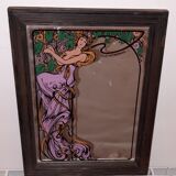 Vintage screen-printed advertising mirror