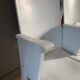 Vintage cinema bench patinated in grey