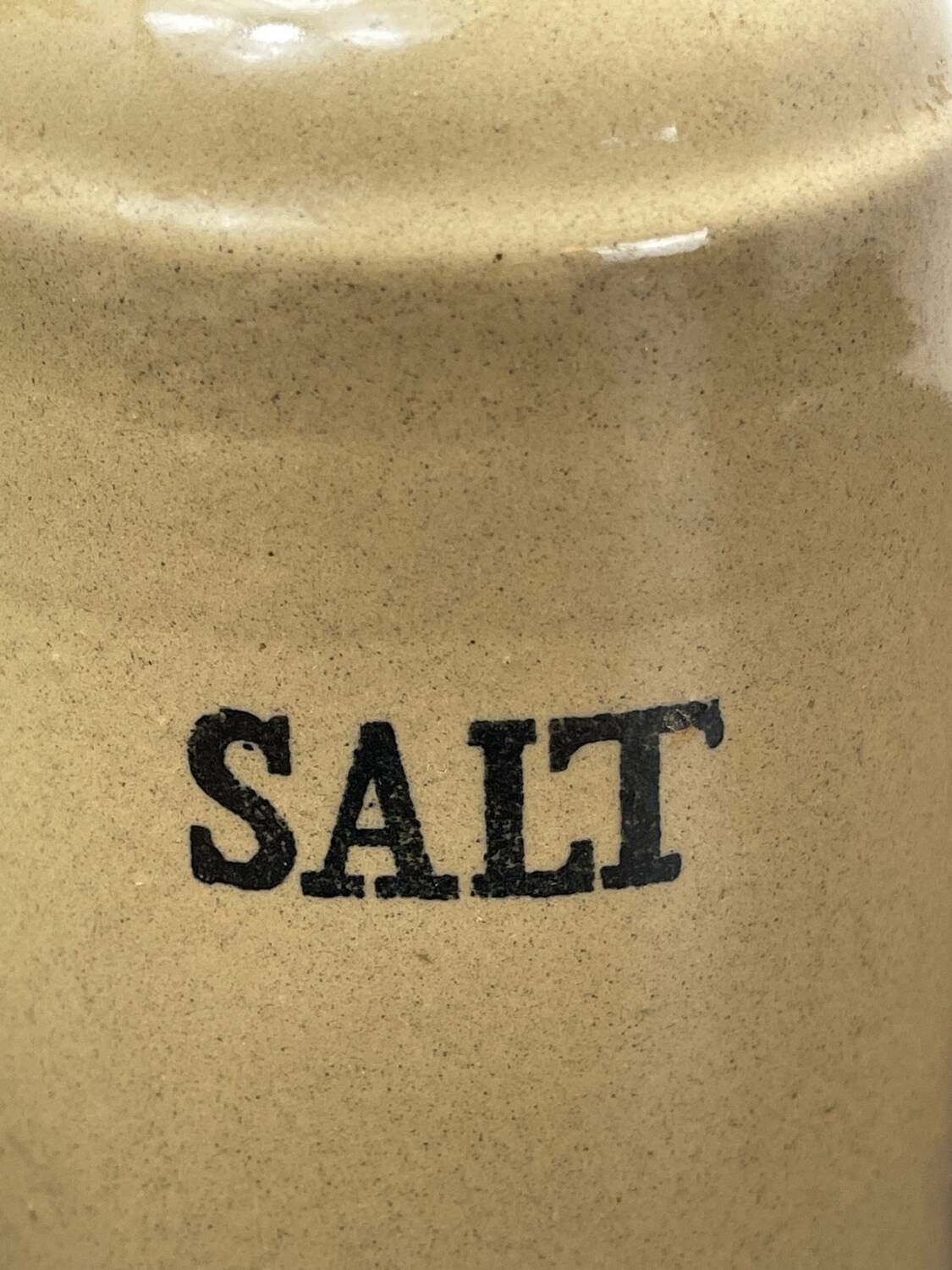 Vintage English stoneware salt cellar