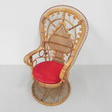 Emmanuelle chair, bamboo peacock throne
