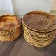Vintage barbotine plates with fish decoration, 22 pieces.