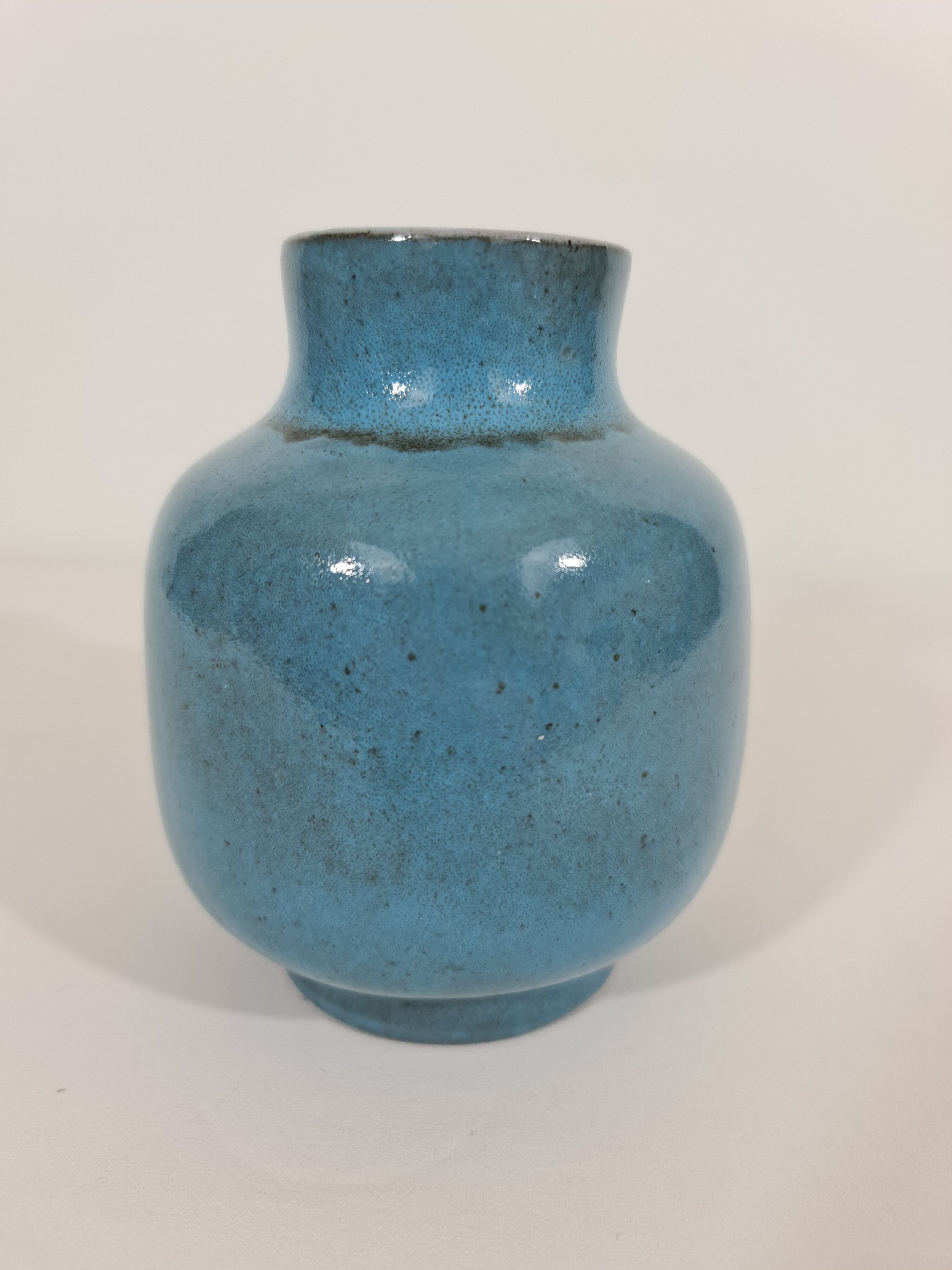 Blue enamelled vase by Jacques and Dani Ruelland 1960