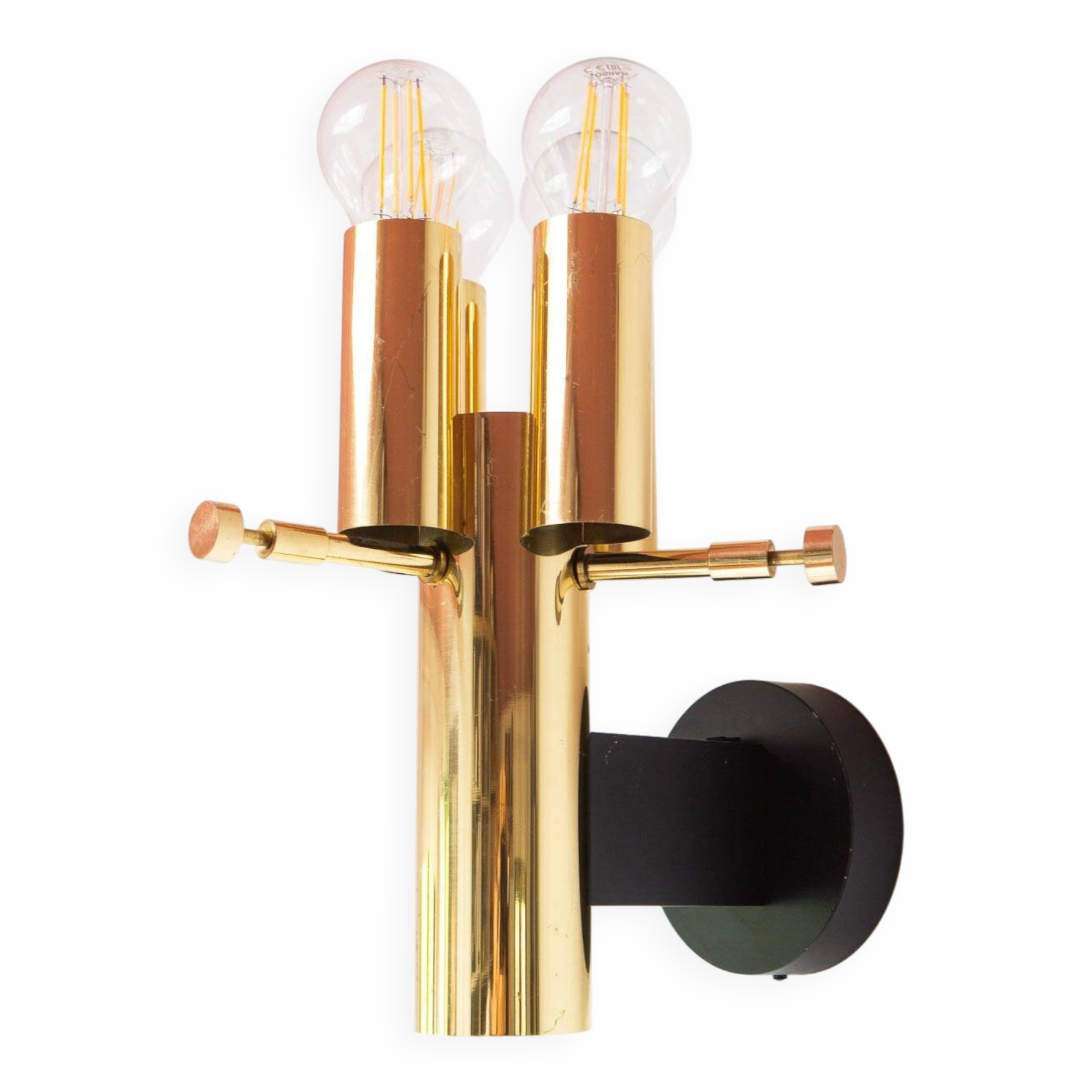 German "space age" appliques in gilded brass Bega Bloom (4 AVAILABLE).