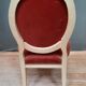 Louis XVI style armchair in white lacquered wood