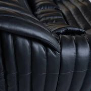 2-Seater Sofa Cinna Ligne Roset in Black Leather Attributed to Annie Hieronimus, 1970s