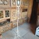 Metal garden lamp with cracked white paint - 1960s