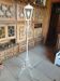 Metal garden lamp with cracked white paint - 1960s