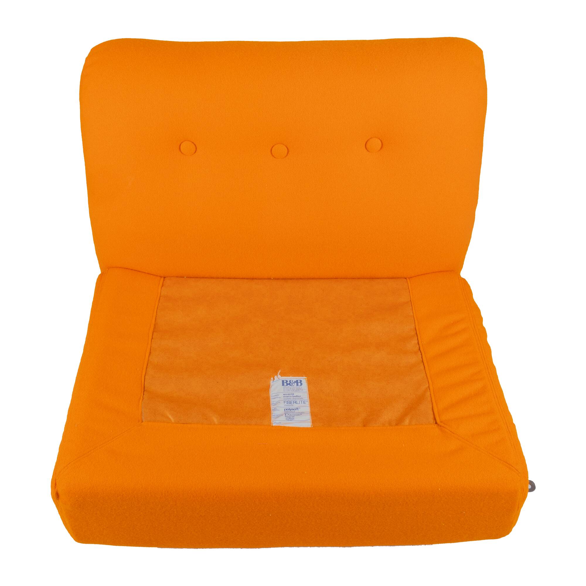 Orange Amanta Sofa by Mario Bellini for B&B Italia