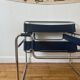 Wassily armchair by Marcel Breuer, midnight blue, Italian edition