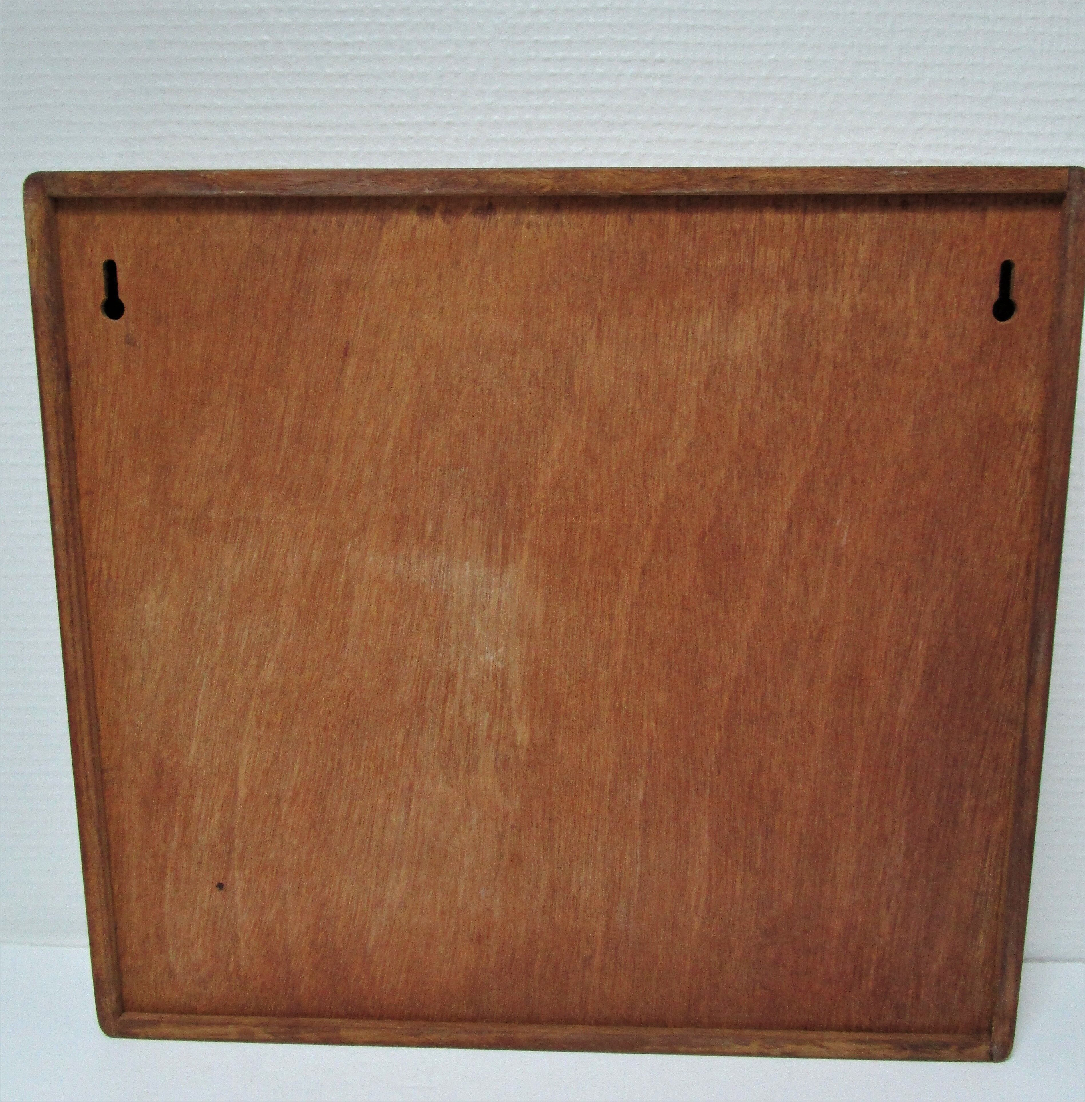 Vintage solid beech wood wall shelf
