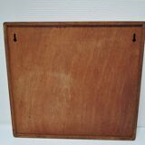 Vintage solid beech wood wall shelf