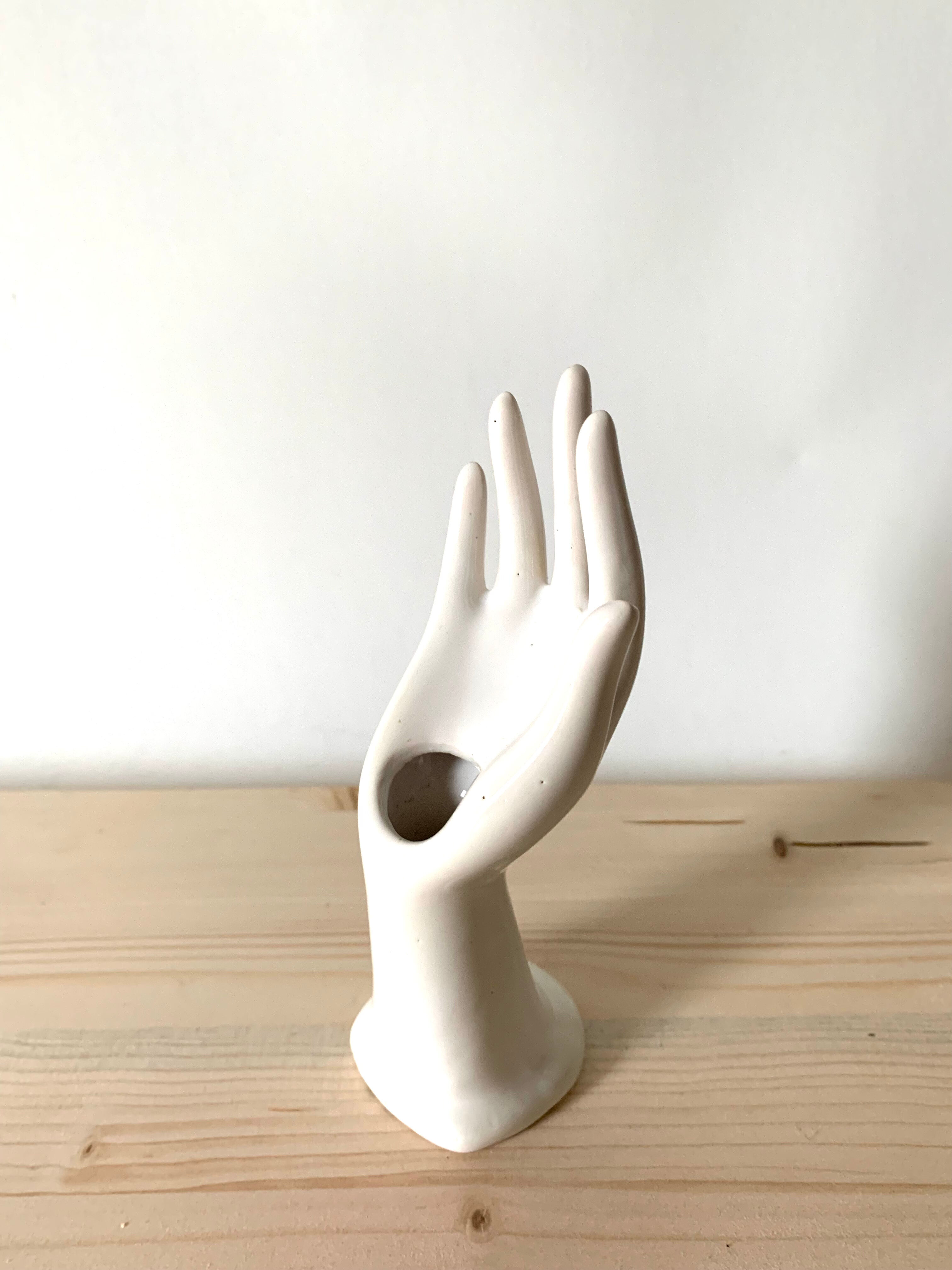 Ceramic hand vase