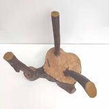 Table basse brutaliste bois forme libre