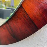 Round mirror in rosewood
