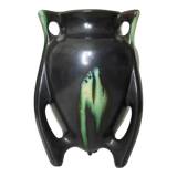 Art Deco vase flamed sandstone tripod