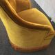 Vintage toad chair velvet gold