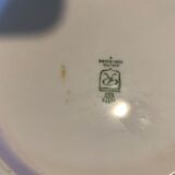 Porcelain and tin decorative plate signed Bavaria hanger system