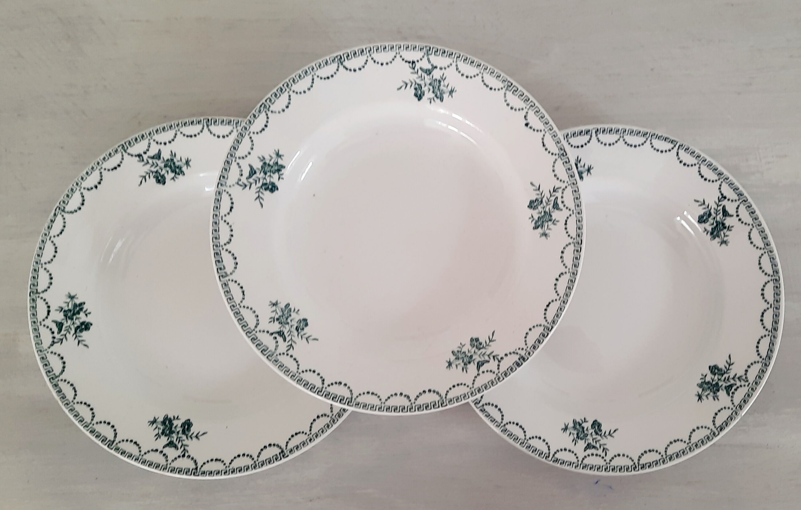 Hollow plates old earthenware Saint Amand Ceranord numbered 427 vintage