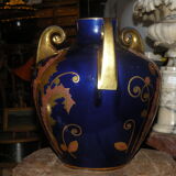 Vase period art deco, faience of Tours signed Maurice Pinon