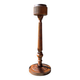 Vintage carved wooden pedestal ashtray