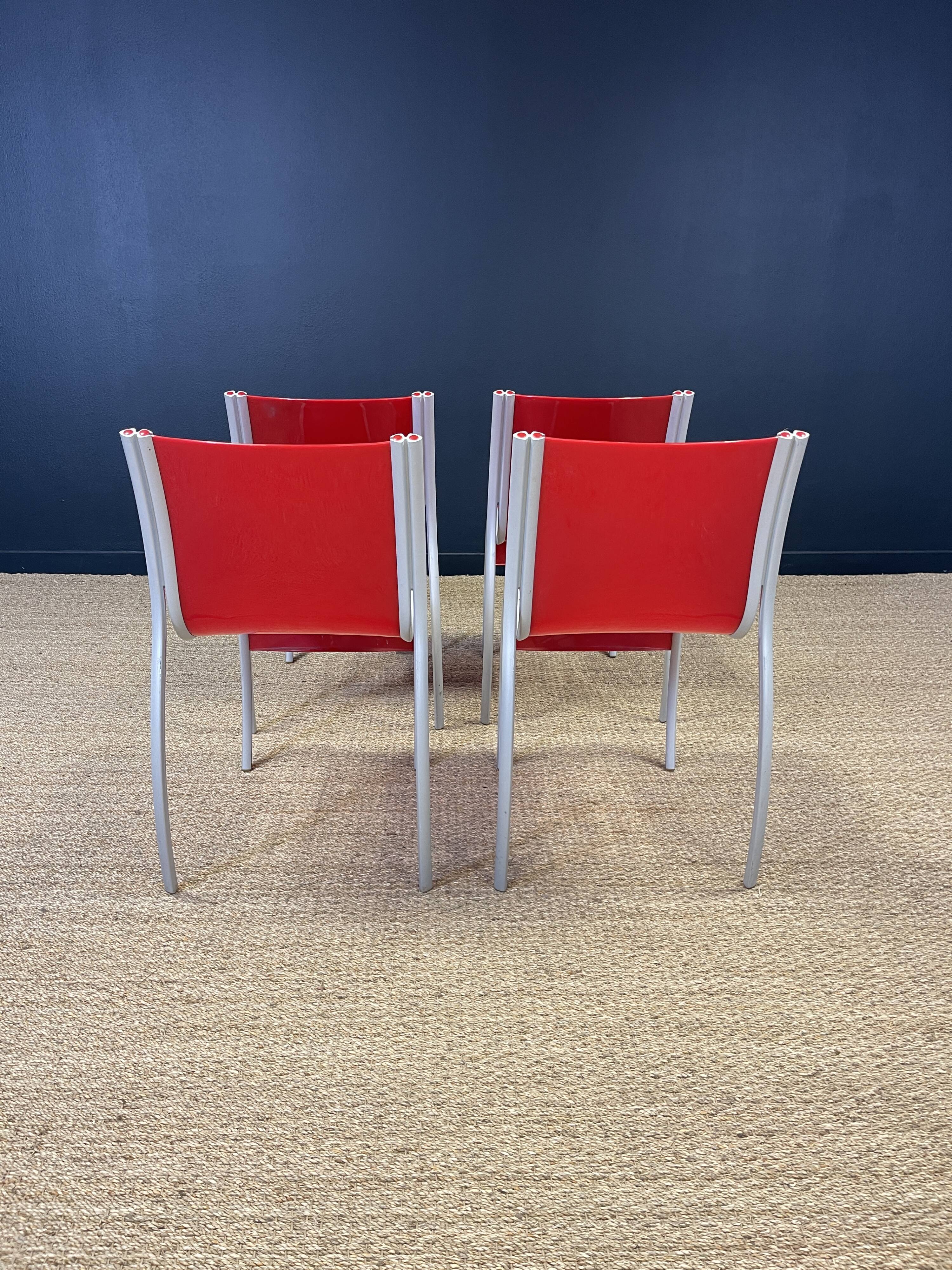 Set of 4 FPE chairs by Ron Arad for Kartell 2000s Italy