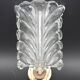 Art Decò Wall light Trasparent Murano Glass Leave by Barovier e Toso, 1950s