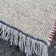 Vintage beige handwoven wool rug 175x235.