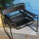 Metal armchair and leather, 1970s