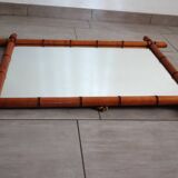 Large vintage bamboo mirror from the 20s