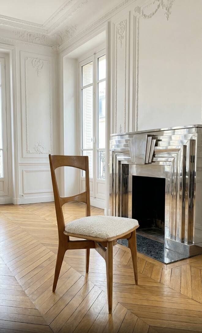 Scandinavian boucle chair