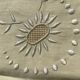 Cloth 2 places nine MB sunflowers lozenges mestizo beige