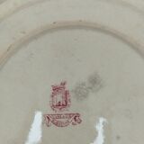 Hollow plate in iron earth from Gien model Pink Hawthorn