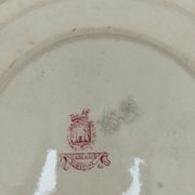 Hollow dish in Gien ironstone, Aubépine rose model