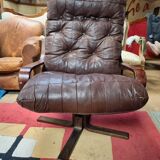 Scandinavian tilting and rotating armchair
