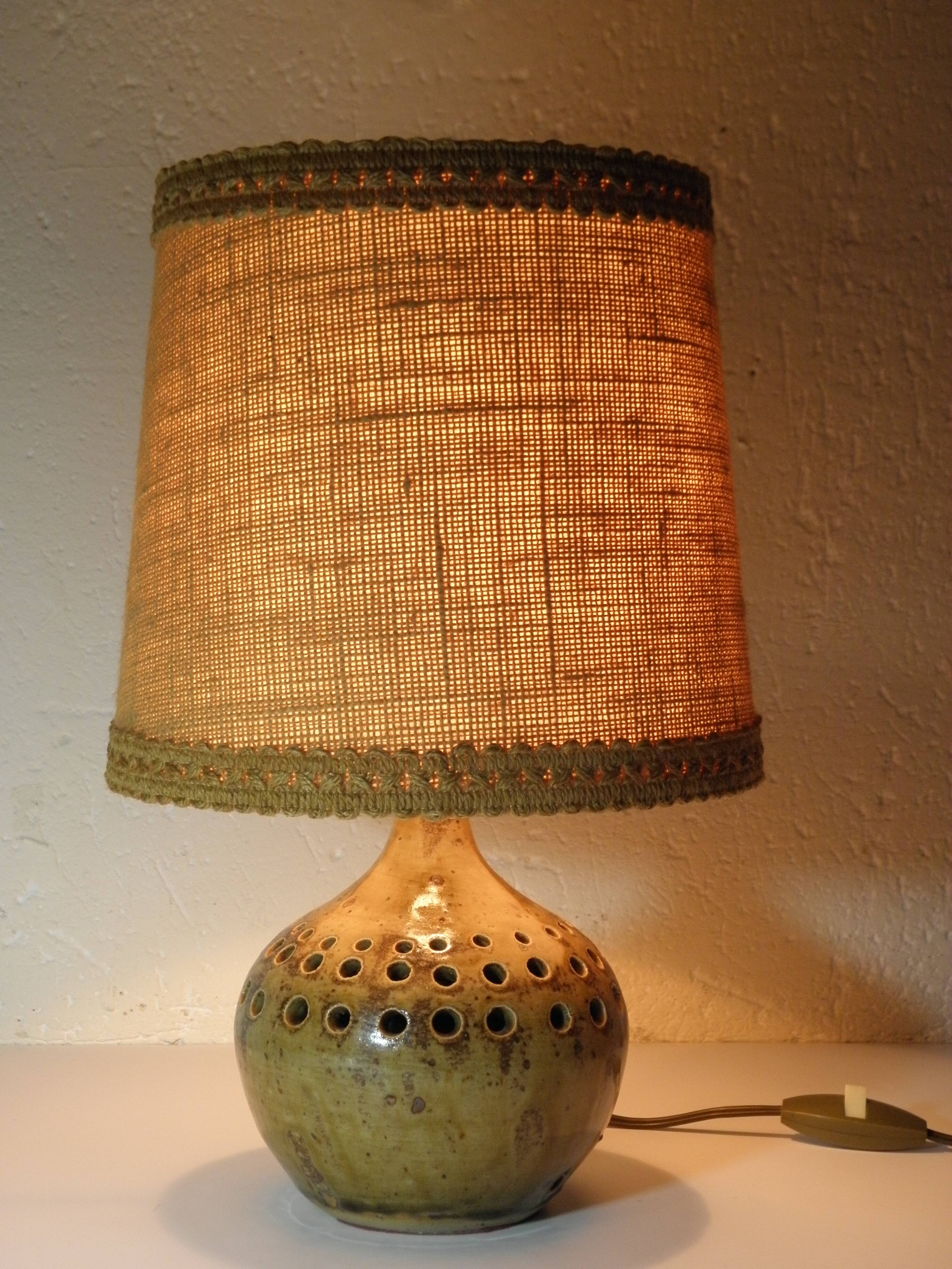Lampe en gres années 70