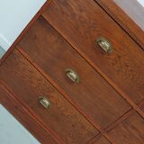 Grand buffet/armoire de magasin Art déco vintage en chêne hollandais, années 1930