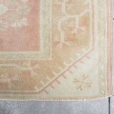 Turkish oushak runner, vintage hallway rug