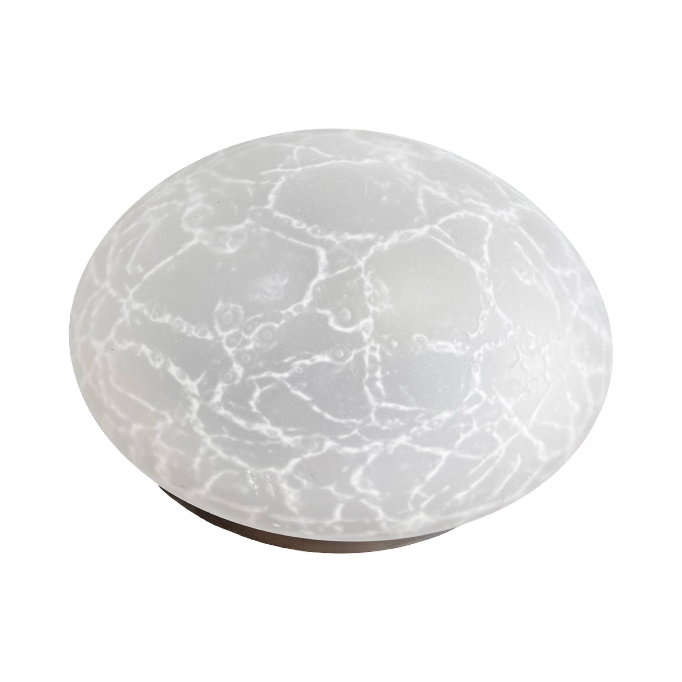 Plafonnier en verre moderniste veb narva allemagne années 1970.