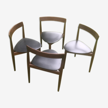 Set de chaises tripode Hans olsen vintage