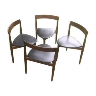 Set de chaises tripode Hans olsen vintage