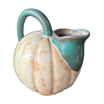 Rare pichet "citrouille" par Louis Lourioux. Epoque Art Nouveau