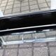 Vintage mirror cabinet in wood and chrome metal - backlit dressing table shelf 1950-1960