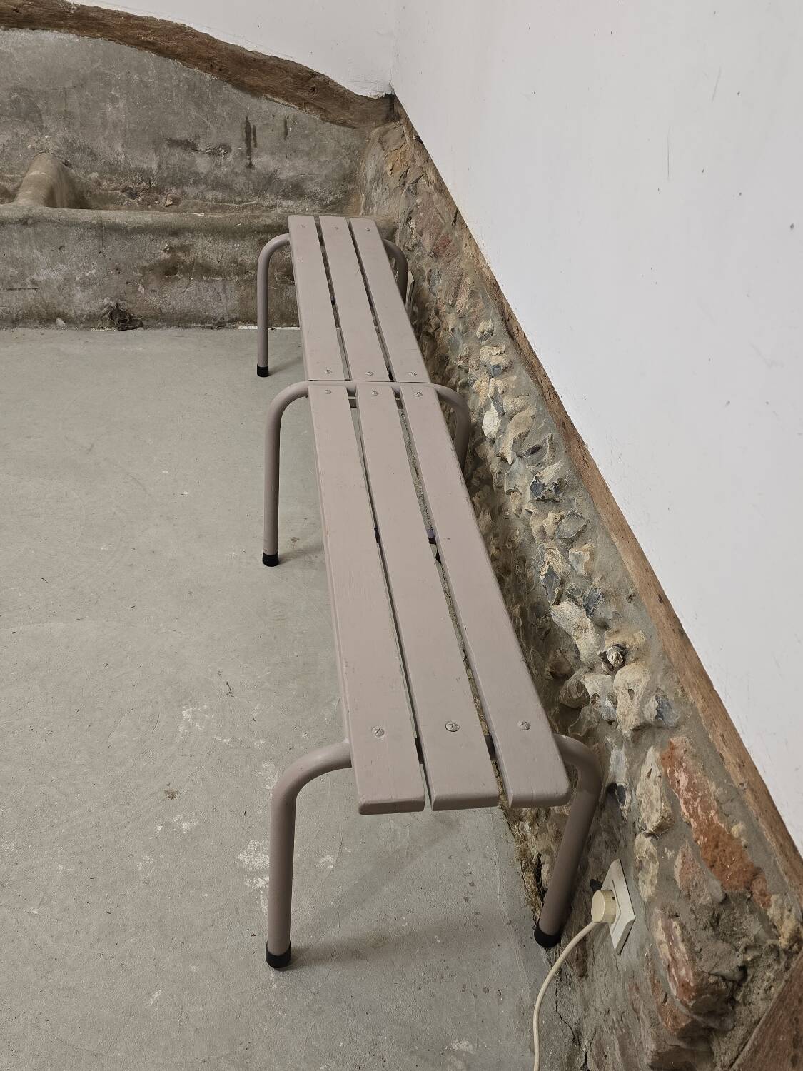 Light purple revamped school bench 1970 adult size